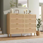 Cassettiera a 8 cassetti, comò moderno in legno per camera da letto con cassetti contenitori, mobile TV in stile rustico per soggiorno, camera da letto