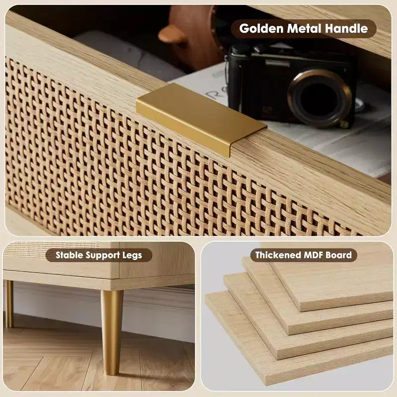 Cassettiera a 8 cassetti, comò moderno in legno per camera da letto con cassetti contenitori, mobile TV in stile rustico per soggiorno, camera da letto