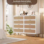Cassettiera a 8 cassetti, comò moderno in legno per camera da letto con cassetti contenitori, mobile TV in stile rustico per soggiorno, camera da letto
