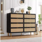 Cassettiera a 8 cassetti, comò moderno in legno per camera da letto con cassetti contenitori, mobile TV in stile rustico per soggiorno, camera da letto