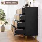 Cassettiera a 8 cassetti, comò moderno in legno per camera da letto con cassetti contenitori, mobile TV in stile rustico per soggiorno, camera da letto