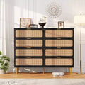 8-Drawer Dresser, Modern Wooden Bedroom Chest of Drawers With Storage Drawers, Farmhouse Style TV Stand for Living Room, Bedroom