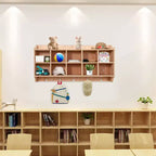 Organizzatore portaoggetti a parete con scomparti, scaffale a 10 cubi con ganci per aula e asilo nido