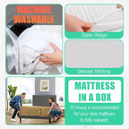 Materasso in Memory Foam al Tè Verde da 10 Pollici, con Gel Rinfrescante, a Media Durezza