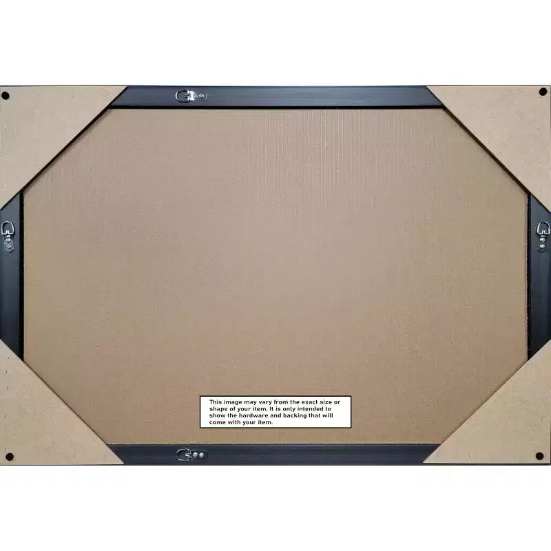 Pia Medium Brown Narrow Beveled Framed Bathroom Vanity Wall Mirror